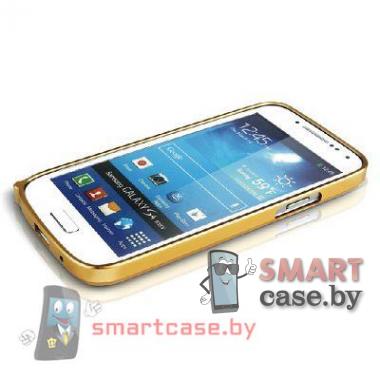 Бампер для Samsung Galaxy S4 mini ультратонкий Love Mei (золотой)