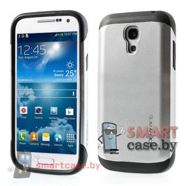 Чехол для Samsung Galaxy S4 mini гибридный Slim Armor  (Металлик-черный)