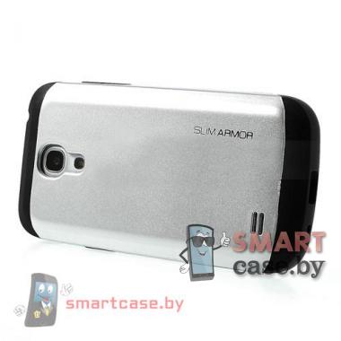 Чехол для Samsung Galaxy S4 mini гибридный Slim Armor  (Металлик-черный)