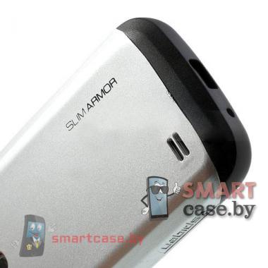 Чехол для Samsung Galaxy S4 mini гибридный Slim Armor  (Металлик-черный)