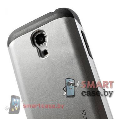 Чехол для Samsung Galaxy S4 mini гибридный Slim Armor  (Металлик-черный)