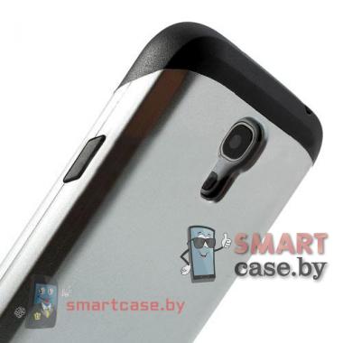 Чехол для Samsung Galaxy S4 mini гибридный Slim Armor  (Металлик-черный)