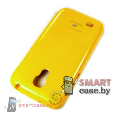 Чехол для Samsung Galaxy S4 mini силиконовый Mercury (ярко желтый глянец)