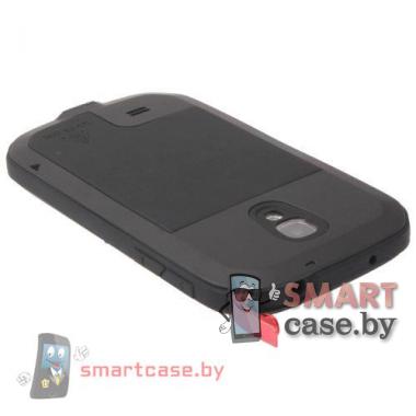 Чехол броня для Samsung Galaxy S4 экстремальный Love Mei (черный)