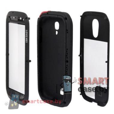 Чехол броня для Samsung Galaxy S4 экстремальный Love Mei (черный)
