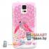  Силиконовый чехол для Samsung Galaxy S5 со стразами  (Розовый павлин)