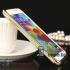 Алюминиевый бампер со стразами для Samsung Galaxy S5 (Золотой)
