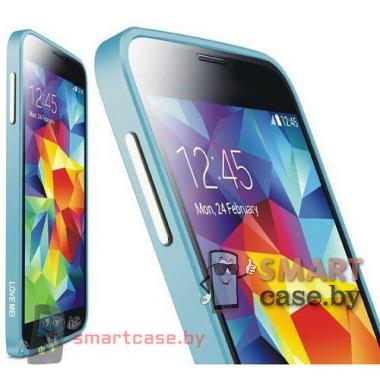 Бампер для Samsung Galaxy S5 алюминиевый Love Mei (бэбиблю)