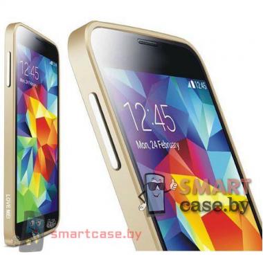 Бампер для Samsung Galaxy S5 алюминиевый Love Mei (золотой)