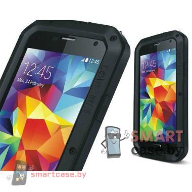Экстремальный чехол для Samsung Galaxy S5 алюминиевый Love Mei (черный)