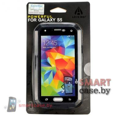 Экстремальный чехол для Samsung Galaxy S5 алюминиевый Love Mei (черный)