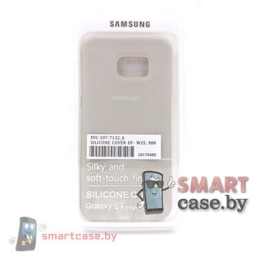 Силиконовый чехол для Samsung Galaxy S7 Edge Silicone Cover (Молочный)