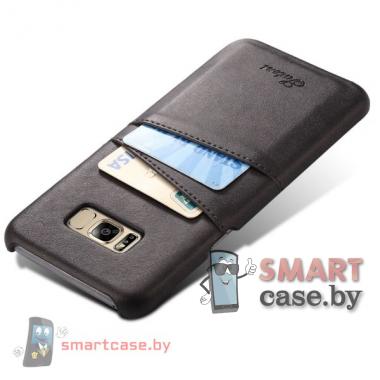 Чехол для Samsung Galaxy S8 Plus PU кожа, карманы для карт (Черный)