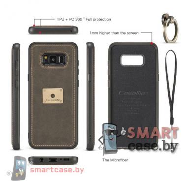 Чехол для Samsung Galaxy S8 G9500 с кольцом CaseMe H3 (Кофе)