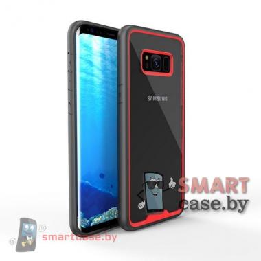 Бампер для Samsung Galaxy S8 акриловый пластик + силикон (Красный)