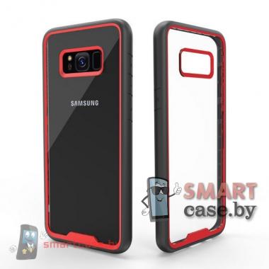 Бампер для Samsung Galaxy S8 акриловый пластик + силикон (Красный)