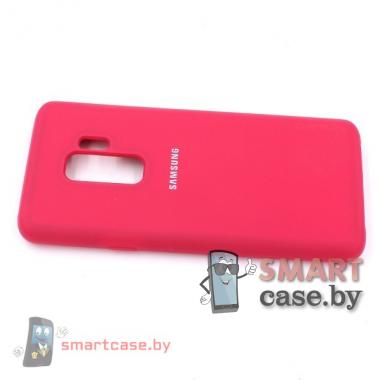 Силиконовый чехол Silicone Cover для Samsung Galaxy S9 Plus (малиновый)
