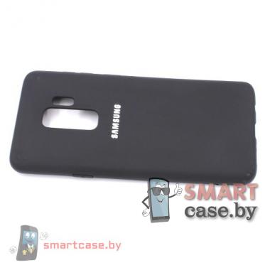 Силиконовый чехол с микрофиброй для Samsung Galaxy S9 Plus (чёрный)