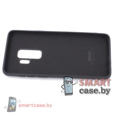 Силиконовый чехол с микрофиброй для Samsung Galaxy S9 Plus (чёрный)