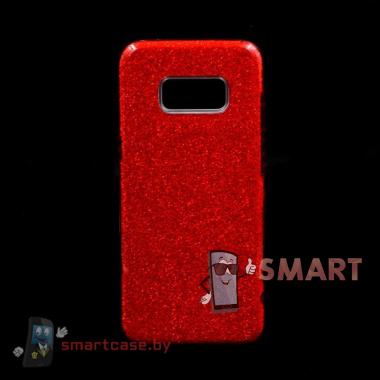 Силиконовый чехол для Samsung Galaxy S8 блестящий (Красный)