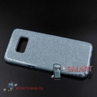 Силиконовый чехол для Samsung Galaxy S8 блестящий (Голубой)