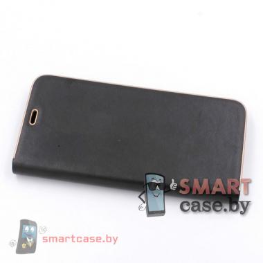 Чехол-книжка для Samsung Galaxy S8 PU-кожа (Чёрный с золотой каймой)