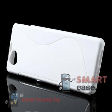 Чехол для Sony Xperia Z1 compact силиконовый S-shape (белый)