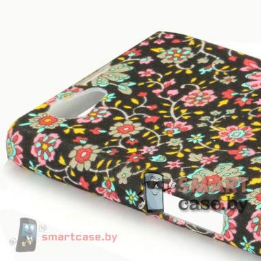 Чехол для Sony Xperia Z1 compact ультратонкий (цветы)