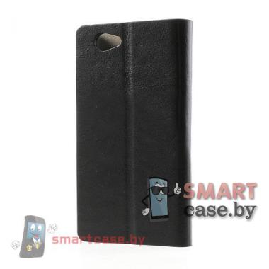 Чехол для Sony Xperia Z1 compact кожаный Crazy Horse (черный)