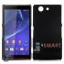 Накладка пластиковая для Sony Xperia Z3 compact с резиновым покрытием (черная)