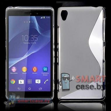 Силиконовый чехол для Sony Xperia Z3 S-Shape (прозрачный)