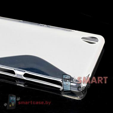 Силиконовый чехол для Sony Xperia Z3 S-Shape (прозрачный)