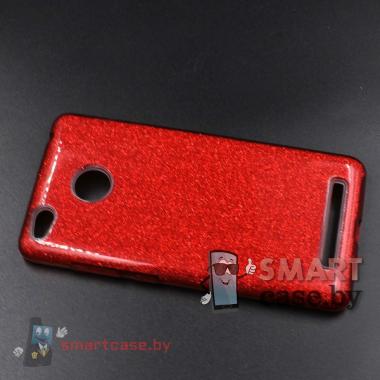 Чехол для Xiaomi Redmi 3S блестящий (Красный)