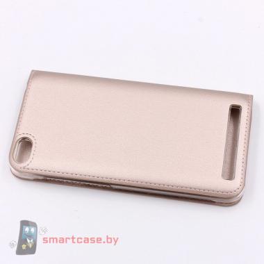 Чехол-книжка с окном для Xiaomi Redmi 5A (Золотой)