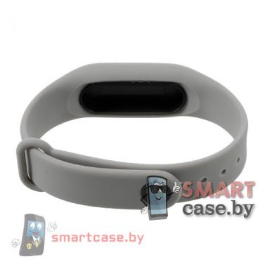 Ремешок для фитнес - браслета Mi Band 2 силиконовый (серый)