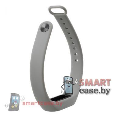 Ремешок для фитнес - браслета Mi Band 2 силиконовый (серый)
