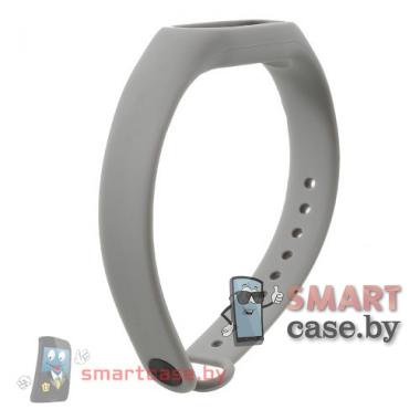 Ремешок для фитнес - браслета Mi Band 2 силиконовый (серый)