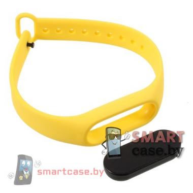 Ремешок для фитнес - браслета Mi Band 2 силиконовый (жёлтый)
