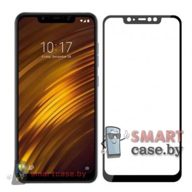 Защитное стекло для Xiaomi Pocophone F1 с полной проклейкой (чёрный)
