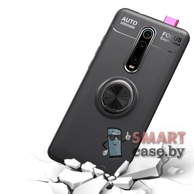Силиконовый чехол + кольцо Ring Kickstand для Xiaomi Mi 9T/K20 (Чёрный)