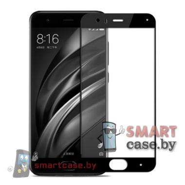 Защитное стекло для Xiaomi Mi 6 5D с полной проклейкой (Черное)