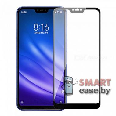 Защитное стекло для Xiaomi Mi 8 Lite 6D, 9H полная проклейка (чёрное)