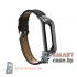 Ремешок для фитнес - браслета Mi Band 3 кожаный (чёрный) 