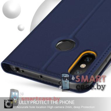 Антимаркий чехол - книга с карманом для Xiaomi Mi Max 3 PU-кожа (Синий)