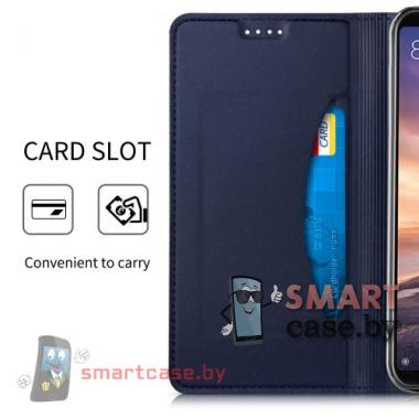 Антимаркий чехол - книга с карманом для Xiaomi Mi Max 3 PU-кожа (Синий)