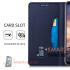 Антимаркий чехол - книга с карманом для Xiaomi Mi Max 3 PU-кожа (Синий)