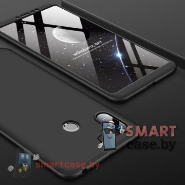 Трёхкомпонентный пластиковый чехол для Xiaomi Mi Max 3 (Чёрный)