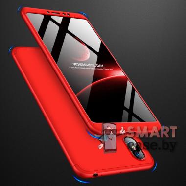 Трёхкомпонентный пластиковый чехол для Xiaomi Mi Max 3 (Красный)