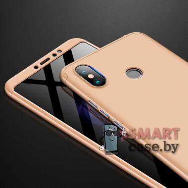 Трёхкомпонентный пластиковый чехол для Xiaomi Mi Max 3 (Золотой)