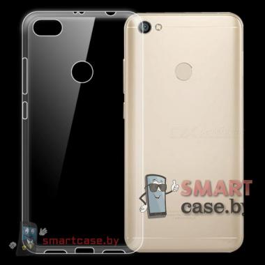 Силиконовый чехол для Xiaomi Redmi Note 5A со сканером отпечатка (прозрачный) 